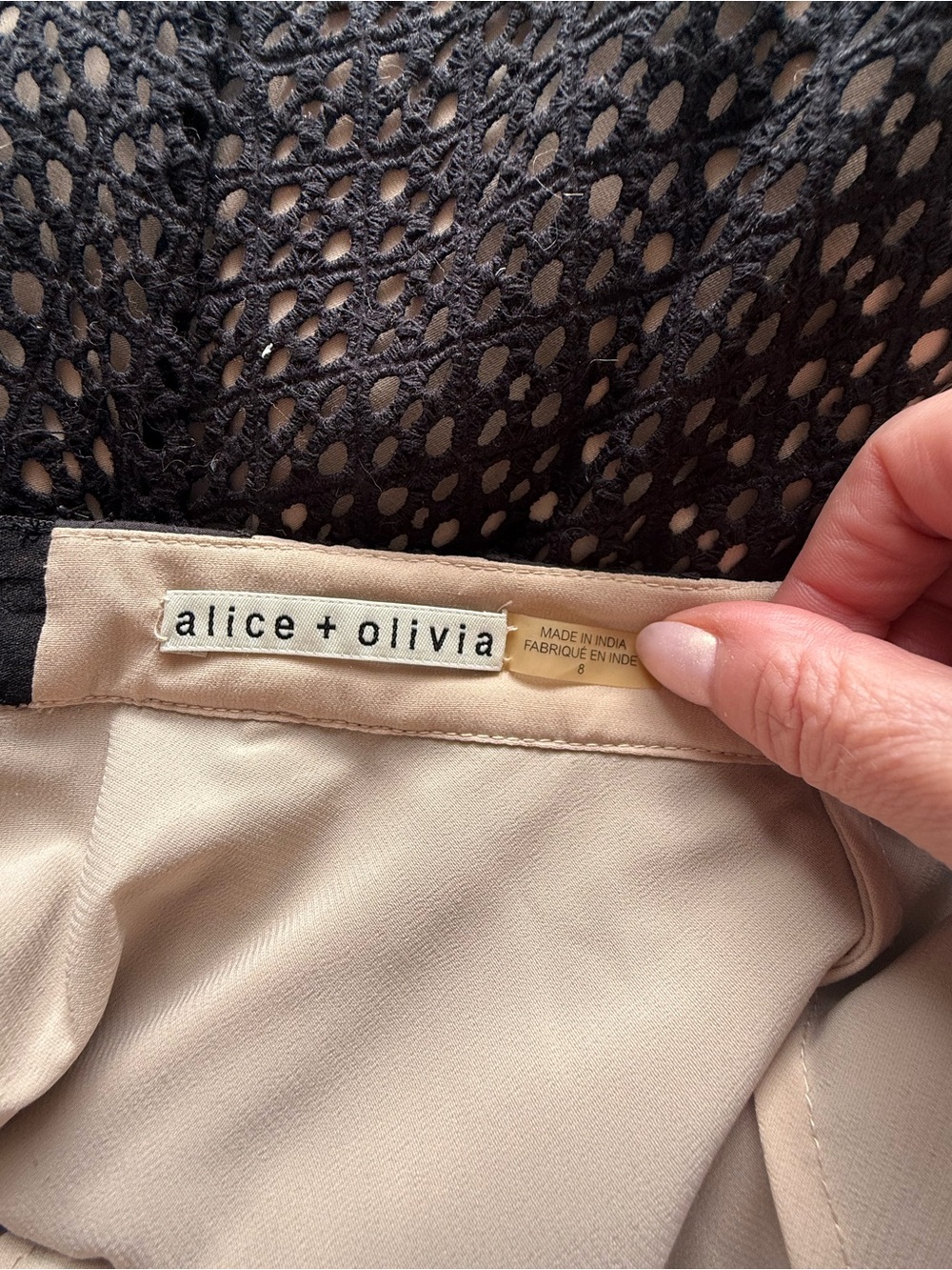 Alice + Olivia Black Crochet Circle Skirt - Picture 3 of 3
